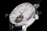 Vacheron Constantin Traditionnelle Tourbillon SS TWF Best Edition White Dial on Black Leather Strap Super Clone Watch - Image 6