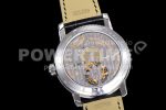 Vacheron Constantin Traditionnelle Tourbillon SS TWF Best Edition White Dial on Black Leather Strap Super Clone Watch - Image 8