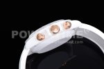 Rolex Daytona White Ceramic 5GF Best Edition White/RG Dial on White Rubber Strap A7750 Super Clone Watch - Image 11