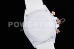 Rolex Daytona White Ceramic 5GF Best Edition White/RG Dial on White Rubber Strap A7750 Super Clone Watch - Image 12