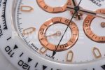 Rolex Daytona White Ceramic 5GF Best Edition White/RG Dial on White Rubber Strap A7750 Super Clone Watch - Image 9