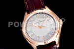 VACHERON CONSTANTIN Fiftysix RG 40mm ZF 1:1 Best Edition Silver Dial on Brown Leather Strap A1326 Super Clone Watch - Image 2