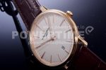 Vacheron Constantin Patrimony Date RG FKF 1:1 Best Edition White Dial on Brown Leather Strap MIYOTA 9015 Super Clone Watch - Image 5