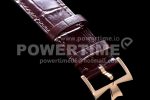 Vacheron Constantin Patrimony Date RG FKF 1:1 Best Edition White Dial on Brown Leather Strap MIYOTA 9015 Super Clone Watch - Image 9