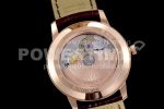 Vacheron Constantin Patrimony Date RG FKF 1:1 Best Edition White Dial on Brown Leather Strap MIYOTA 9015 Super Clone Watch - Image 8