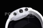 Rolex Daytona White Ceramic 5GF Best Edition White/Black Dial on White Rubber Strap A7750 Super Clone Watch - Image 11