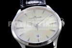 Jaeger-LeCoultre Master Ultra Thin Date 1282510 ZF 1:1 Best Edition White Dial on Black Leather Strap A899/1 Super Clone Watch - Image 4