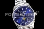 Longines Master Moonphase SS APSF 1:1 Best Edition Blue Diamonds Dial on SS Bracelet AL899 Super Clone Watch - Image 2