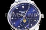 Longines Master Moonphase SS APSF 1:1 Best Edition Blue Diamonds Dial on SS Bracelet AL899 Super Clone Watch - Image 5