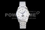 Longines Master Moonphase SS APSF 1:1 Best Edition White Numeral Dial on SS Bracelet AL899 Super Clone Watch
