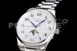 Longines Master Moonphase SS APSF 1:1 Best Edition White Numeral Dial on SS Bracelet AL899 Super Clone Watch - Image 3
