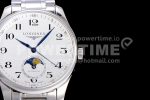 Longines Master Moonphase SS APSF 1:1 Best Edition White Numeral Dial on SS Bracelet AL899 Super Clone Watch - Image 4