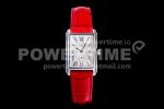 Longines DolceVita 23mm Ladies Watch 8848F 1:1 Best Edition White Dial Diamonds Bezel on Red Croco Strap Swiss Quartz Super Clone Watch