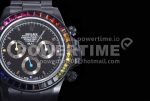 Rolex Daytona Rainbow Black ‘MAD’ PVD TWF Best Edition on PVD Bracelet A7750 Super Clone Watch - Image 4
