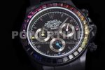 Rolex Daytona Rainbow Black ‘MAD’ PVD TWF Best Edition on PVD Bracelet A7750 Super Clone Watch - Image 5