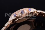 Rolex Daytona Jumbo RG TWF Roman Scale Full Paved Diamonds Dial and Bracelet A7750 Super Clone Watch - Image 7