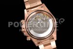 Rolex Daytona Jumbo RG TWF Roman Scale Full Paved Diamonds Dial and Bracelet A7750 Super Clone Watch - Image 8