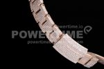 Rolex Daytona Jumbo RG TWF Roman Scale Full Paved Diamonds Dial and Bracelet A7750 Super Clone Watch - Image 11