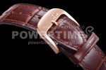 Jaeger-LeCoultre Master Ultra Thin Moon RG GF 1:1 Diamonds Bezel Silver Dial on Brown Leather Strap A925 Super Clone Watch - Image 8