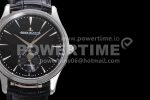 Jaeger-LeCoultre Master Ultra Thin Moon 1368470 SS ZF 1:1 Best Edition Black Dial on Black Leather Strap A925 Super Clone Watch - Image 4