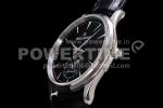 Jaeger-LeCoultre Master Ultra Thin Moon 1368470 SS ZF 1:1 Best Edition Black Dial on Black Leather Strap A925 Super Clone Watch - Image 6