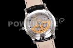 Jaeger-LeCoultre Master Ultra Thin Moon 1368470 SS ZF 1:1 Best Edition Black Dial on Black Leather Strap A925 Super Clone Watch - Image 7