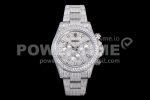 Rolex Daytona Jumbo SS TWF Full Paved Diamonds Dial and Bracelet A7750 Super Clone Watch