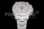 Rolex Daytona Jumbo SS TWF Full Paved Diamonds Dial and Bracelet A7750 Super Clone Watch - Image 5