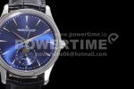 Jaeger-LeCoultre Master Ultra Thin Small Second SS ZF 1:1 Best Edition Blue Dial on Black Leather Strap A896 Super Clone Watch - Image 4