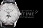 Jaeger-LeCoultre Master Ultra Thin Moon 1368420 SS GF 1:1 Best Edition White Dial on Black Leather Strap A925 Super Clone Watch V3 - Image 4
