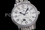 Rendez-Vous Night & Day SS ZF 1:1 Best Edition WhiteTextured Dial Diamonds Bezel on SS Bracelet A898 Super Clone Watch - Image 5