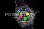 Rolex Daytona DIW TWF Best Edition Carbon Case and Bezel Colorful Dial on Black Nylon Strap A7750 Super Clone Watch - Image 2