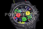 Rolex Daytona DIW TWF Best Edition Carbon Case and Bezel Colorful Dial on Black Nylon Strap A7750 Super Clone Watch - Image 5