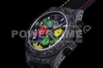 Rolex Daytona DIW TWF Best Edition Carbon Case and Bezel Colorful Dial on Black Nylon Strap A7750 Super Clone Watch - Image 11