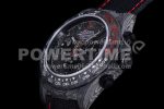 Rolex Daytona DIW TWF Best Edition Carbon Case and Bezel Black/Red Dial on Black Nylon Strap A7750 Super Clone Watch - Image 6