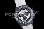 Rolex Daytona DIW TWF Best Edition Carbon Case and Bezel White/Black Dial on White Nylon Strap A7750 Super Clone Watch - Image 2