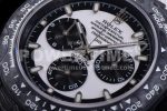 Rolex Daytona DIW TWF Best Edition Carbon Case and Bezel White/Black Dial on White Nylon Strap A7750 Super Clone Watch - Image 6