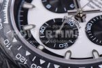 Rolex Daytona DIW TWF Best Edition Carbon Case and Bezel White/Black Dial on White Nylon Strap A7750 Super Clone Watch - Image 7