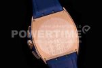 Franck Muller Vanguard Chrono RG ABF 1:1 Best Edition Blue Textured Dial on Blue Nylon Strap A7750 Super Clone Watch - Image 7