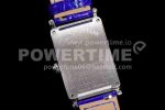 Franck Muller Long Island Ladies SS White MOP Dial Diamonds Bezel on Blue Leather Strap Jap Quartz Super Clone Watch - Image 7