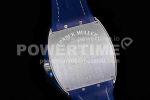 Franck Muller Vanguard V45 KOI SS ABF 1:1 Best Edition Blue Fish Dial on Blue Gummy Strap A2824 Super Clone Watch - Image 8