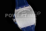 Franck Muller Vanguard V45 KOI Full Diamonds SS ABF 1:1 Best Edition Blue Fish Dial on Blue Gummy Strap A2824 Super Clone Watch - Image 8