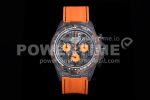 Rolex Daytona DIW Carbon Case and Bezel Black/Orange Dial on Orange Nylon Strap A7750 Super Clone Watch