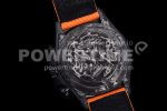 Rolex Daytona DIW Carbon Case and Bezel Black/Orange Dial on Orange Nylon Strap A7750 Super Clone Watch - Image 12