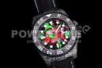 Rolex GMT DIW Carbon OMF Best Edition All Black/Red/Green Black Dial on Black Nylon Strap SA3186 CHS Super Clone Watch - Image 2