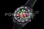 Rolex GMT DIW Carbon OMF Best Edition All Black/Red/Green Black Dial on Black Nylon Strap SA3186 CHS Super Clone Watch - Image 3