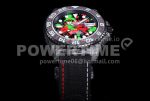 Rolex GMT DIW Carbon OMF Best Edition All Black/Red/Green Black Dial on Black Nylon Strap SA3186 CHS Super Clone Watch - Image 6