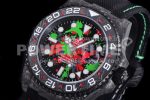 Rolex GMT DIW Carbon OMF Best Edition All Black/Red/Green Black Dial on Black Nylon Strap SA3186 CHS Super Clone Watch - Image 7