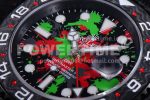 Rolex GMT DIW Carbon OMF Best Edition All Black/Red/Green Black Dial on Black Nylon Strap SA3186 CHS Super Clone Watch - Image 8