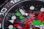 Rolex GMT DIW Carbon OMF Best Edition All Black/Red/Green Black Dial on Black Nylon Strap SA3186 CHS Super Clone Watch - Image 9